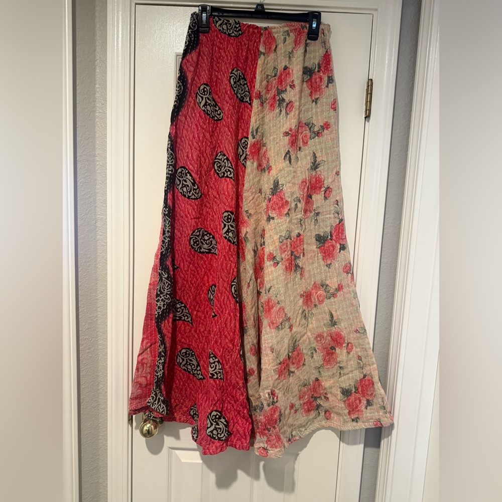 Red, Black, Cream Kantha Bae pants